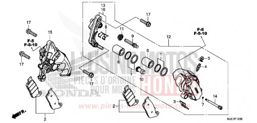 ETRIER DE FREIN AVANT CBR650FAJ de 2018